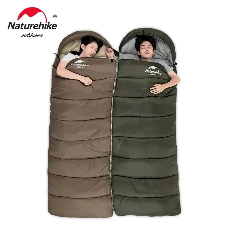 

Naturehike Sleeping Bag Warmth Double Person Sleeping Bag Ultralight Winter Cotton Sleeping Bag Spliceable Camping Sleeping Bags