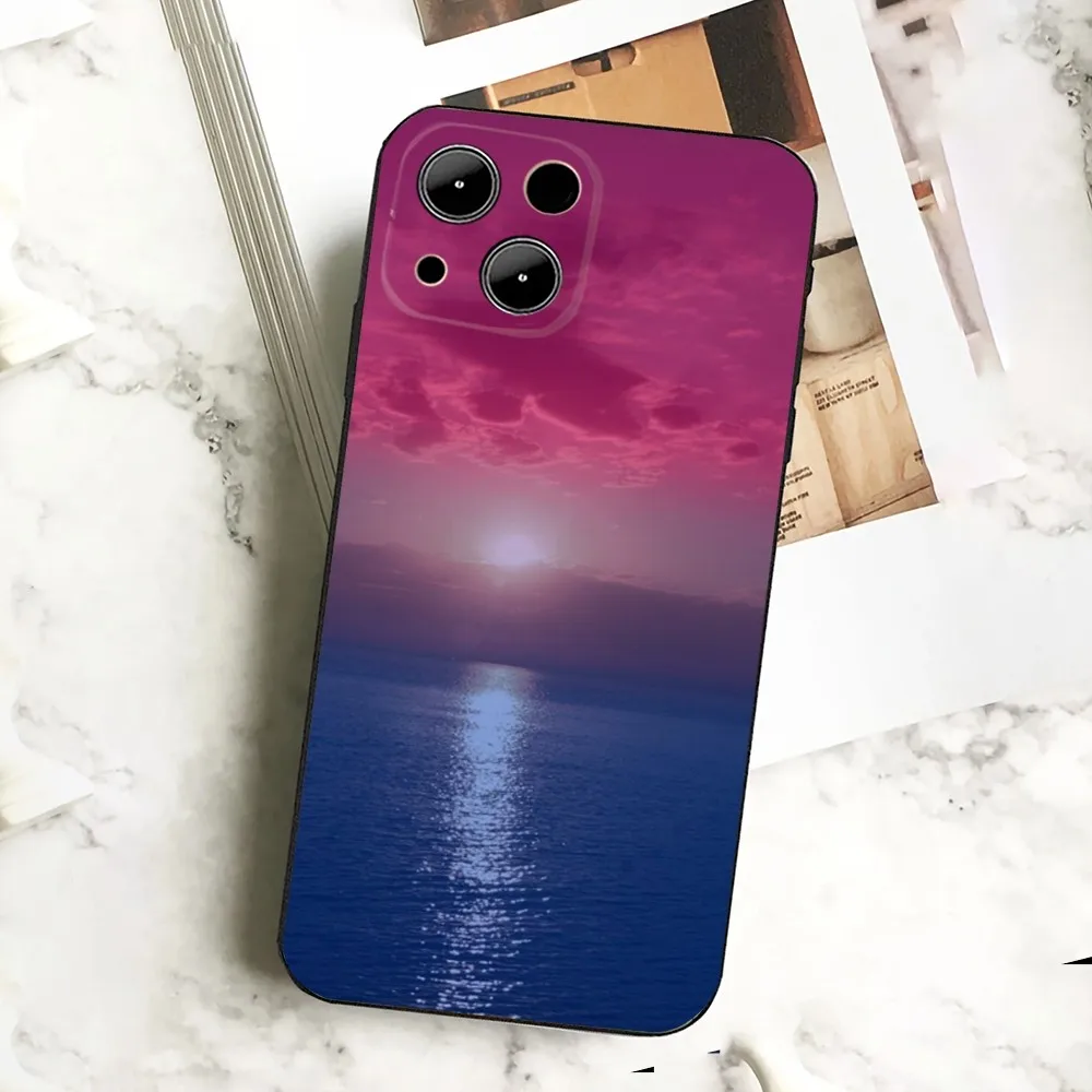 B-Bisexual Flag Art Phone Case For IPHONE 15,13,14,12,Mini ,11, Xr, X ,Xs Pro Max 8, 7 Plus Back Cover