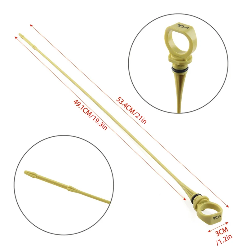 Compatible with Citroen XSARA(N1) C3 I(FC_) 53cm Oil Dipstick Compatible With Peugeot 206 Hatchback(2A/C) 307(3A/C)