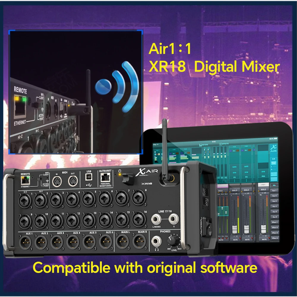 18Channel Professional Digital Mixing XR18 Rack Mount Mixer Original Software USB Studio
