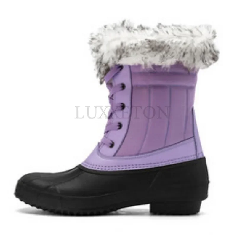 Women's Boots Winter Plush Snow Boots Outdoor Anti Slip Hiking Shoes Women's Warm And Waterproof Boots Fashion Warm Snow Shoes dacomfy snow boots plush warm fur causal shoes ankle booties platform thick sole lace up winter boots handmade outdoor shoes