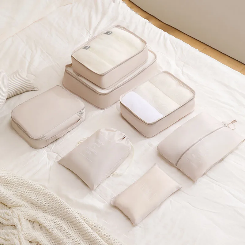 Travel Storage Bags 7/8/9-piece Set Digital Toiletries Shoes Clothes Organizer bag Suitcase Clothes Tidy Pouch Packing Cubes Set