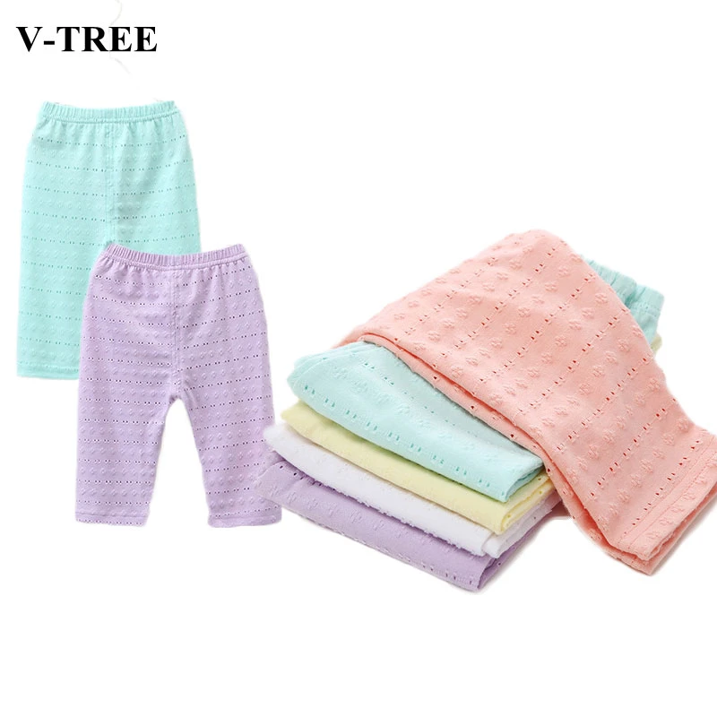 Summer 2022 Girls Pants Candy Color Leggings For Kids Cotton Children