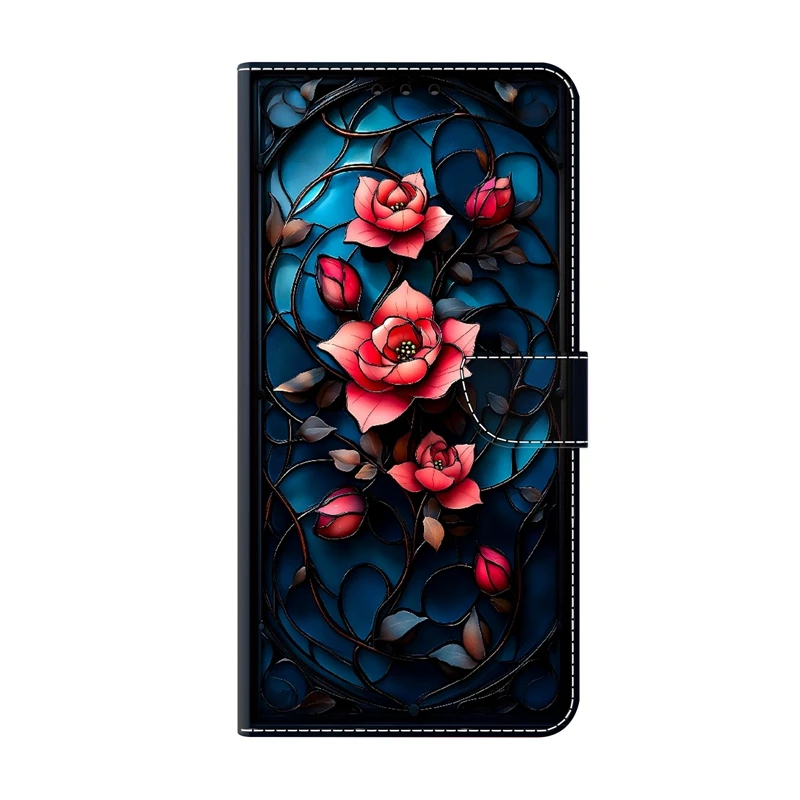 Colorful Painted Pattern Flip Phone Case - Protective Cover