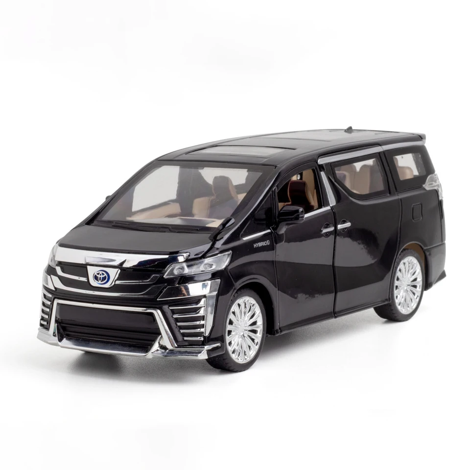 ミニカー Toyota Vellfire 1/18 diecast model car 1/18 Scale Toyota Vellfire Hybrid MPV Black Diecast car