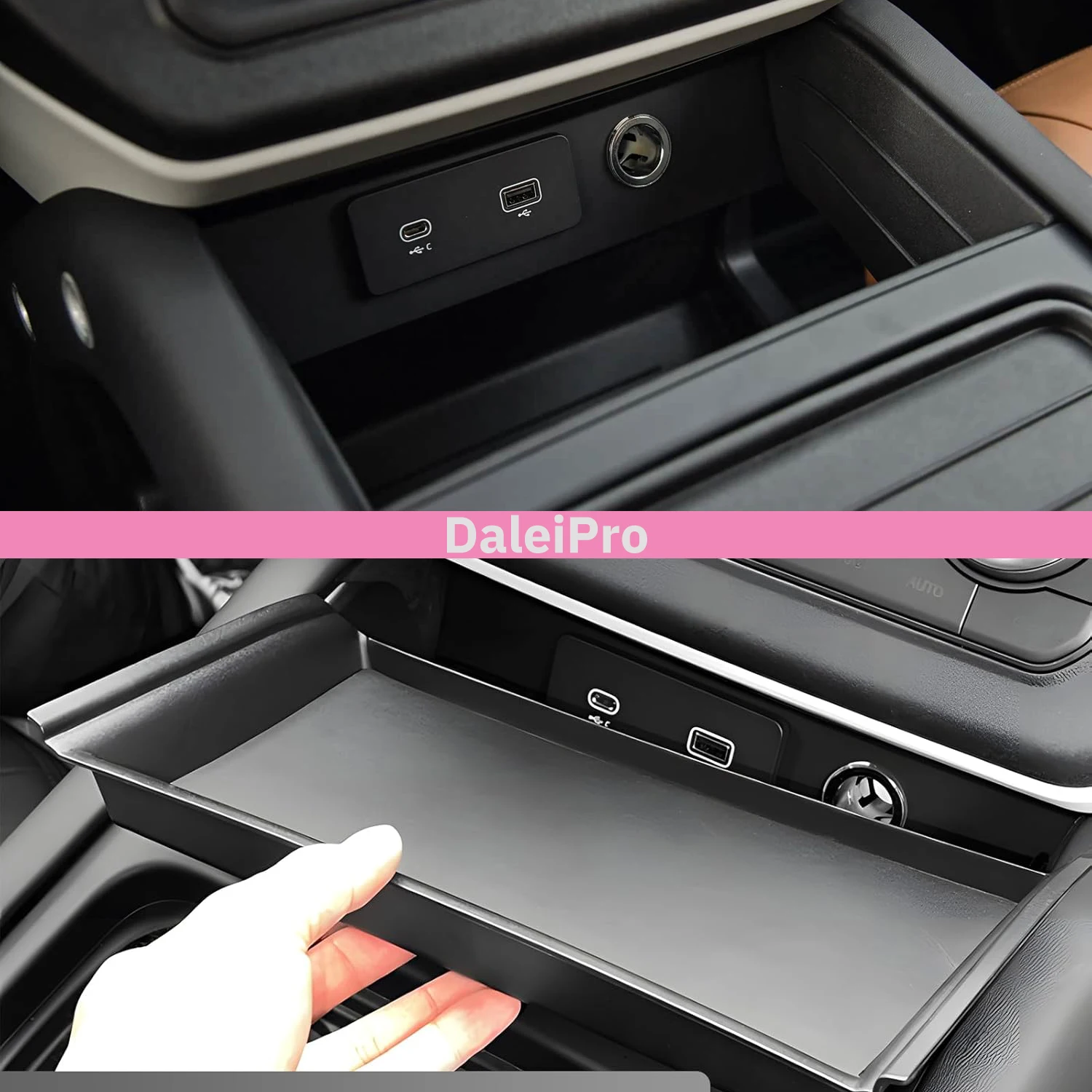 Für Land Rover Defender 90 110 130 2020 2023 2024 Mittelkonsole geschichtete Aufbewahrungsbox Armlehne Aufbewahrungsbox Versteckte Organizer-Tablett – Detail 6