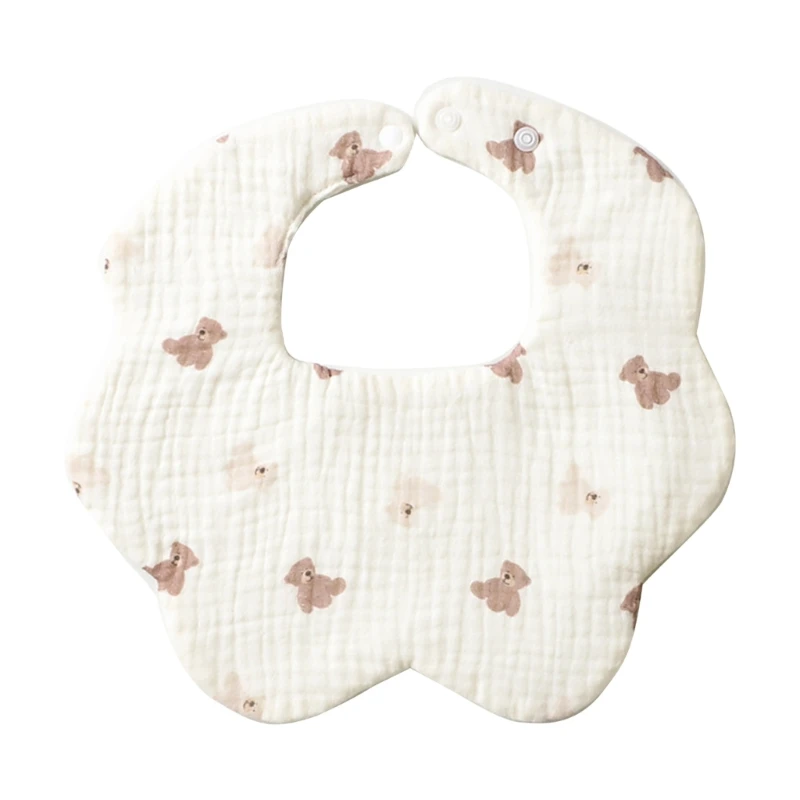 

Newborn Baby Bib Drooling Bibs Waterproof Saliva Towel High Absorbent Burp Cloth 4-layer Infant Essential for Teething