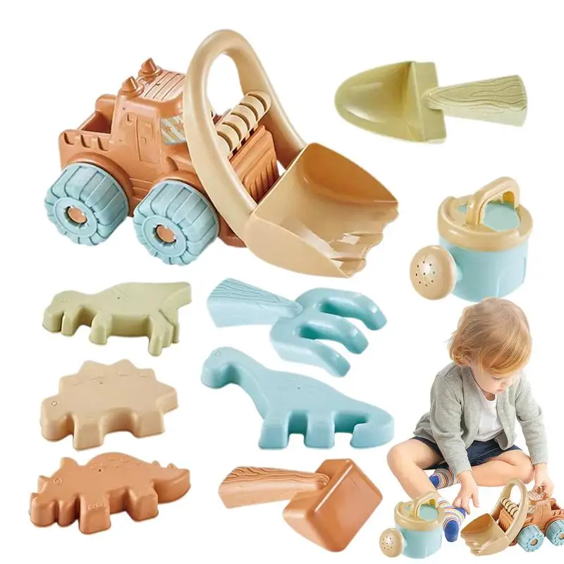 

Набор пляжных игрушек в форме динозавра, Портативная Игрушка с песком и сетчатым мешком, Мультяшные формы для полива с лопаткой, многофункциональная уличная игрушка