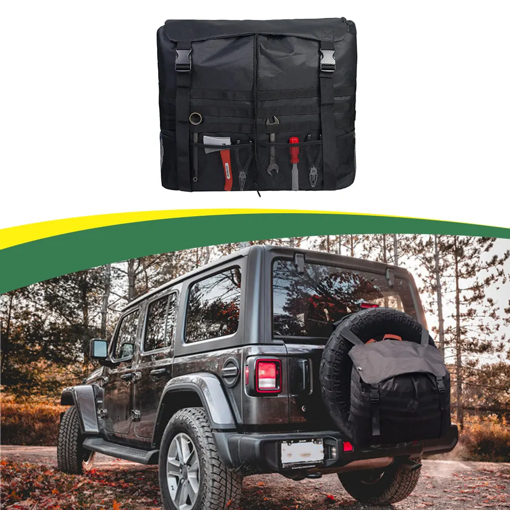 

1PCS Fit Crossover SUV Spare Tire Storage Black Bag Large Capacity