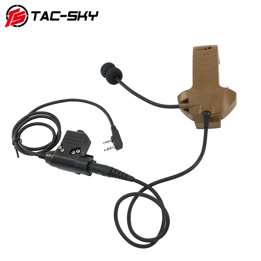 2023 New Tactical Headset External Microphone Kit Adapter with Tactical U94 PTT for Walker's Razor Electronic Shooting Earmuffs