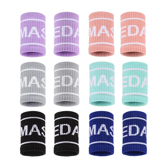 1 Pair Elastic Sport Wristband Basketball Volleyball Wrist Guard Golf Tennis Sweatband Wrist Band Fashion Colorful Wrist Support 5