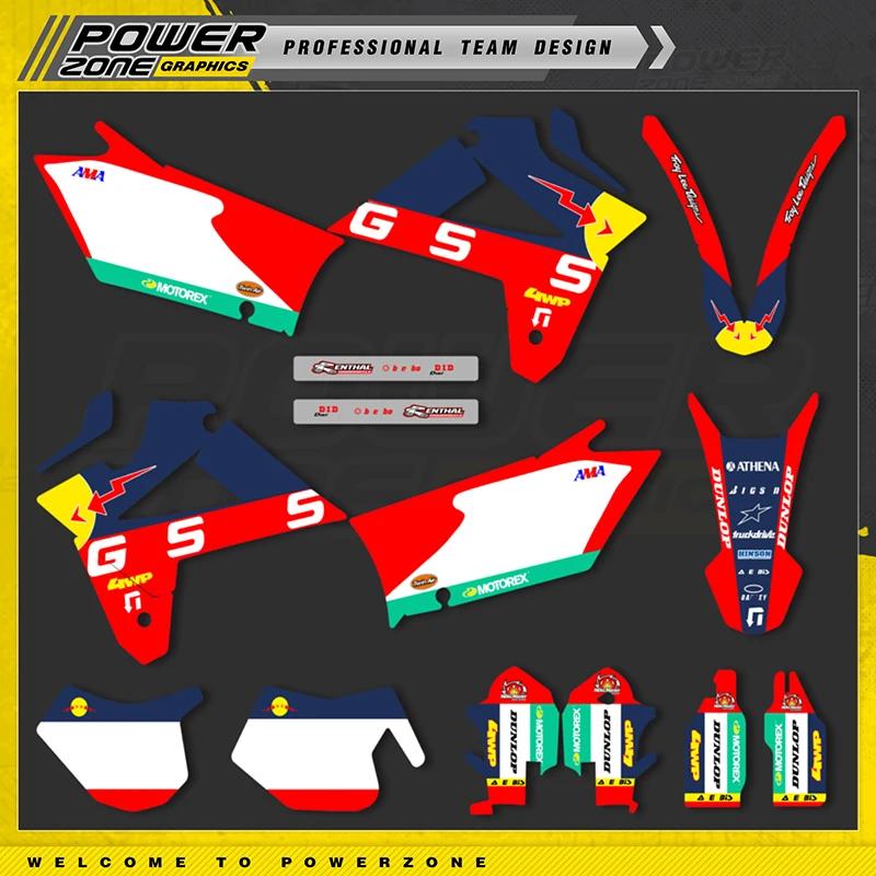

PowerZone Custom Team Graphics Decals 3M Stickers Kit For GASGAS 2007 2008 2009 EC MC 001