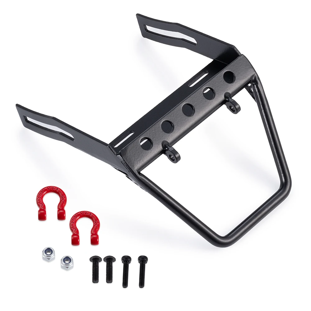 YEAHRUN Metall-Frontstoßstange mit Windenhalterung, Schäkel für Axial SCX10 1/10 RC Crawler Car Upgrade-Teile – Detail 10