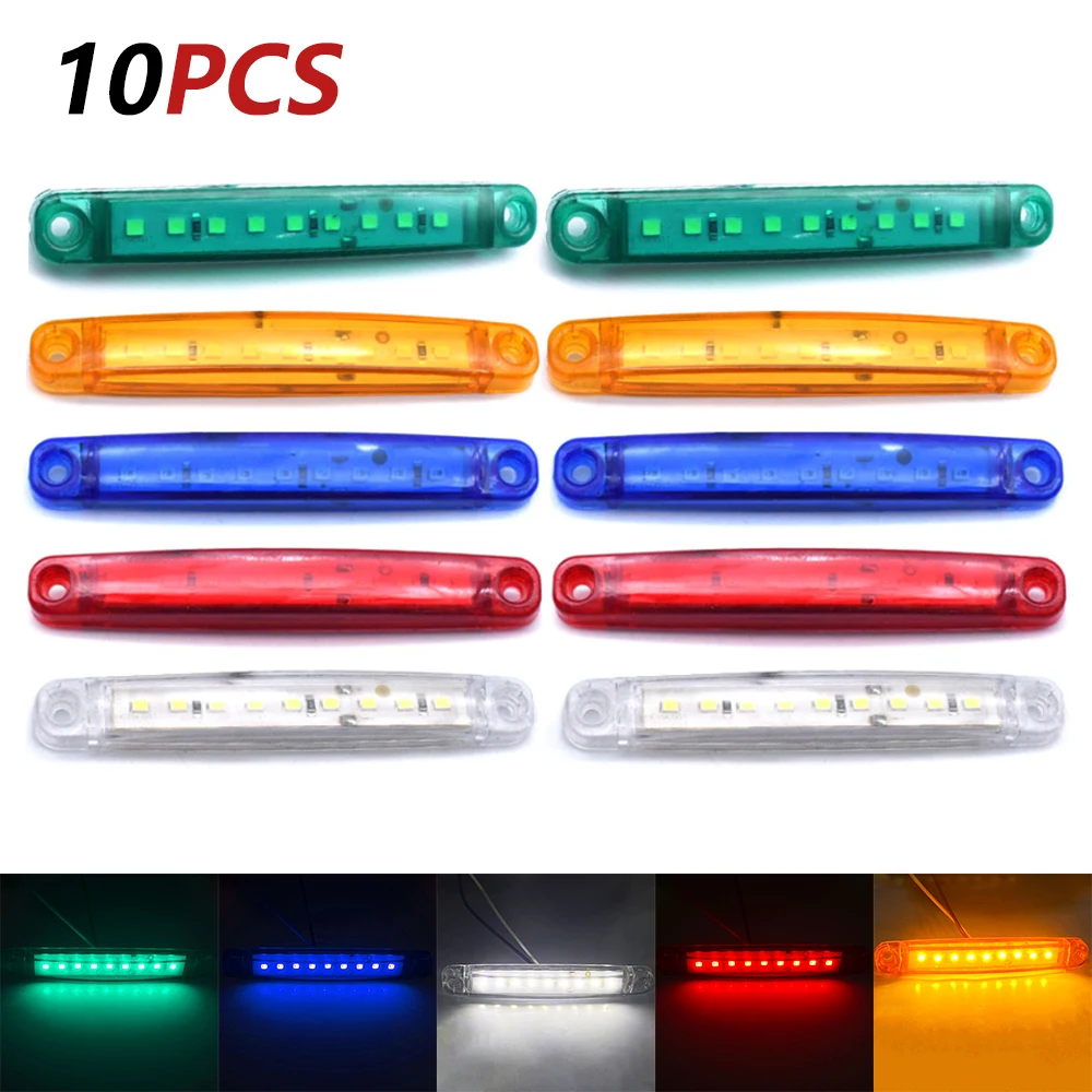 1/5/10Pcs 9 Smd Light Oval Clearance Trailer 24V Truck Truck Caravan Camion Led Side Marker Indicatore Luminoso 12V Luces Remolque