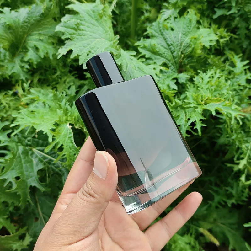 5/15pcs High-end 100ml Empty Bayonet Perfume Bottles Gradient Black Glass Spray Bottle Crimp Perfume Cosmetic Container