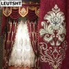 European Style Curtains for Living Decor Dining Room High-end Chenille Embroidered Christmas Curtain Product Customization Sale 2