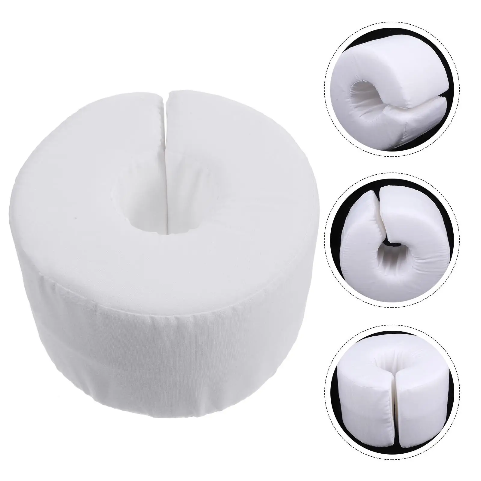 Inflatable Foot Rest Nursing Pillow White Sponge Ring Bedsore Mat for Feet Massage Scientific Thickness Heel Compression 5