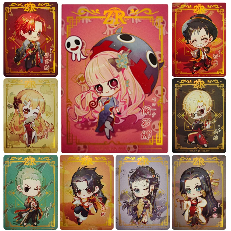 

ONE PIECE ZR series 9pcs/set Collection card Sanji Boa Hancock Shanks Anime characters Flash card Cartoon toys Christmas gift