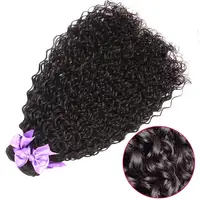 Paquets malaisiens de vague d'eau avec fermeture paquets de cheveux humains bouclés humides et ondulés avec fermeture frontale Extensions de tissage de cheveux Remy 4