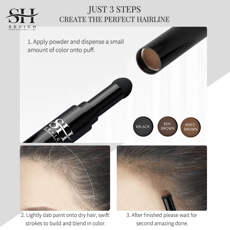 Sevich Beard Filling Pen Beard Enhancer Powder Coloring Shaping Tools Waterproof Black Brown for Man Cosmetic 2g,beard coloring pen
