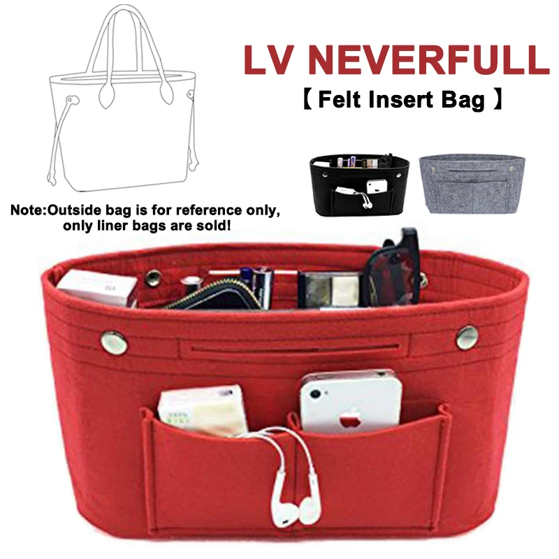Evertoner Borsa Organizer Per Neverfull Tote Bag Feltro Inserto Borsa Borsa Organizer Borsa Cosmetica