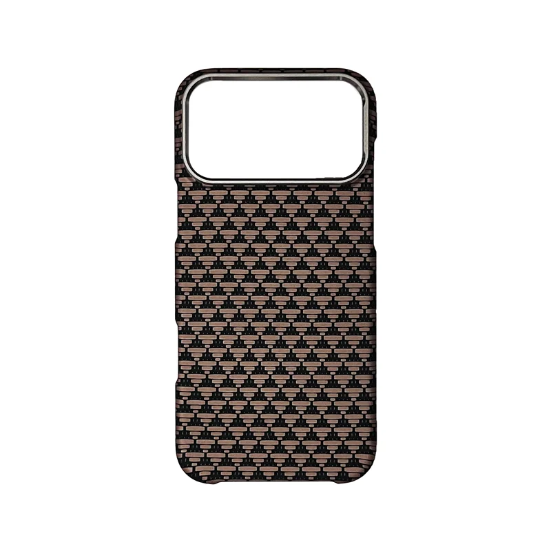 Carbon Fiber Abstract Geometric MagSafe Case with Alloy Armor and Military-Grade Shockproof Protection