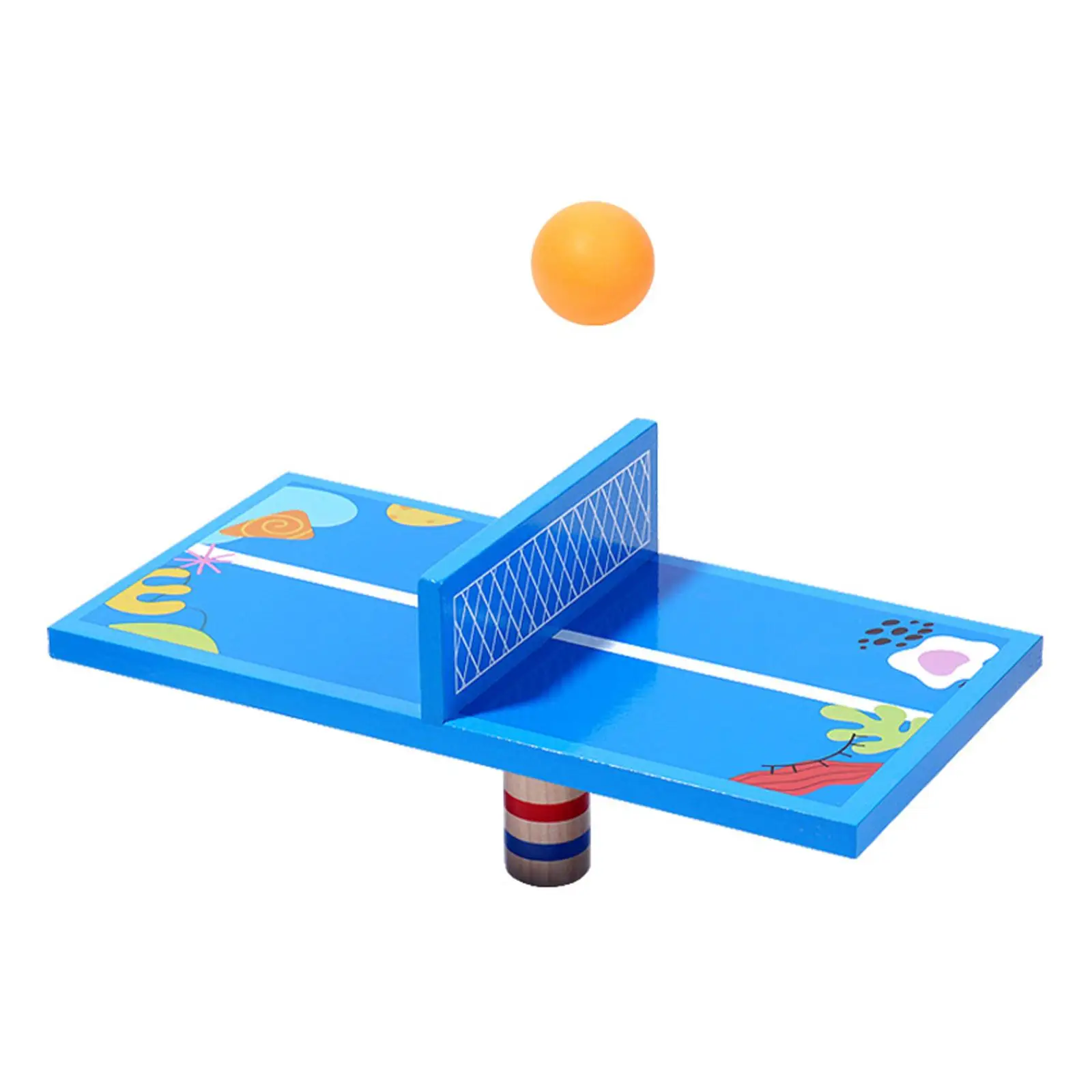 

Wooden Mini Pingpong Table Game Tabletop Game Family Game Intellectual Developmental Interactive Playing for Boys Birthday Gifts
