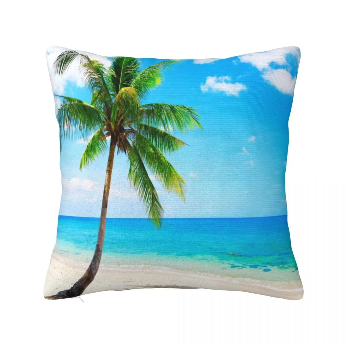 

Palm Tree By The Beach - Beatiful Artwork For Sea & Summer Lovers Throw Pillow Cushions For Children luxury sofa pillows
