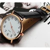Women Watch Simple Business Analog Alloy Vintage Quartz Watch Arabic Number Strap Minimal Round Dial Classic Black Leather Strap 5