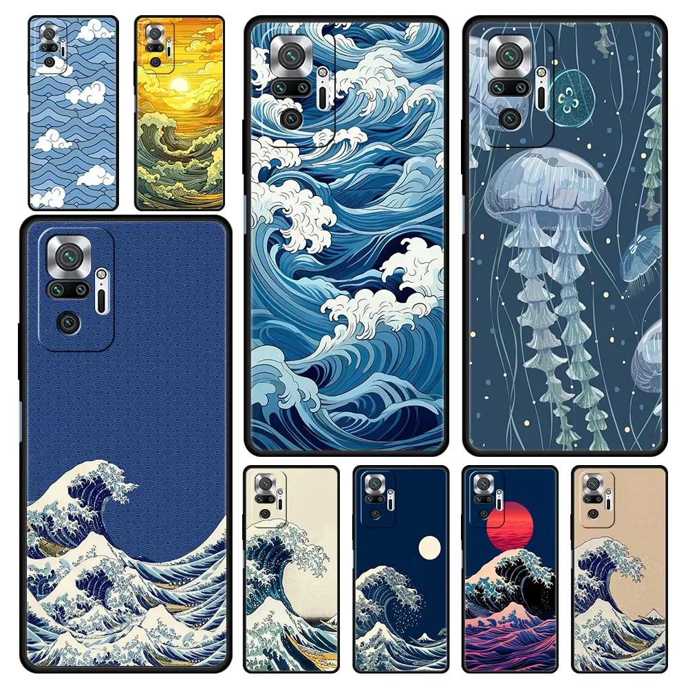 Elegant Blue Wave Phone Case - Soft Protective Cover