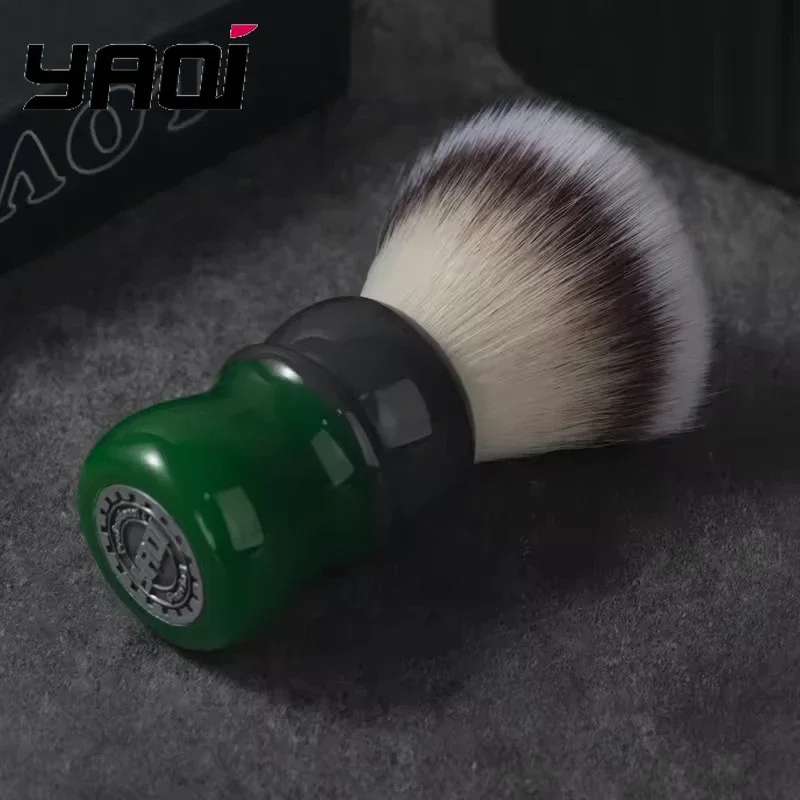 2026 야키 면도 브러쉬 26MM 모카-말차 티 합성모 레진 핸들 남성용 습식 면도 브러쉬