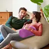 Round Cervical Pillow portable Tube Microbead Pillow For Neck Support Soft Support Back Cushion Bolster Pillow For Car Travel 3