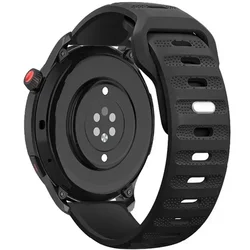 Versatile Silicone Sport Strap - Available in 20mm & 22mm for 22mm Width Band (Black)