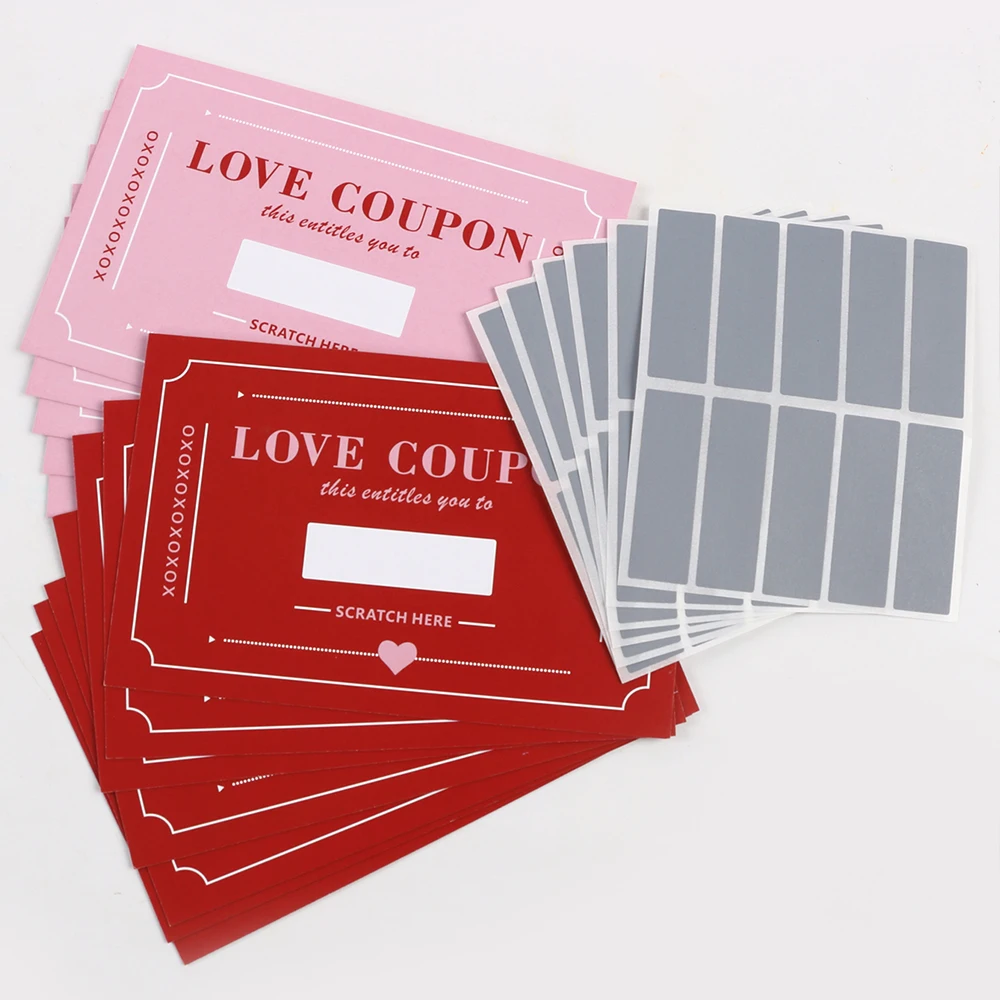 Romantic Scratch-Off Date Night Coupons for Couples - Perfect Keepsake Gift for Valentine's and Anniversaries (10/20/40 Pieces)