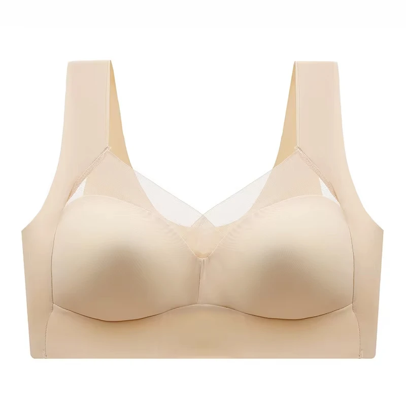 2 PCS Womens Bra Seamless Sexy Large Size Tops Support Small Comfortable No Steel Ring Underwear