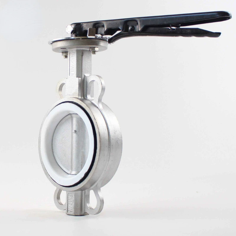 

Low Pressure Stainless Steel Manual Wafer Butterfly Valve With Ptfe Seat
