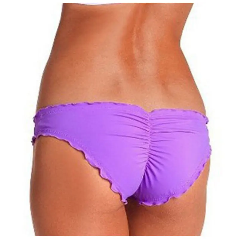 New Fashion Solid Thong Bikini Brazilian Swimwear Women Bottom