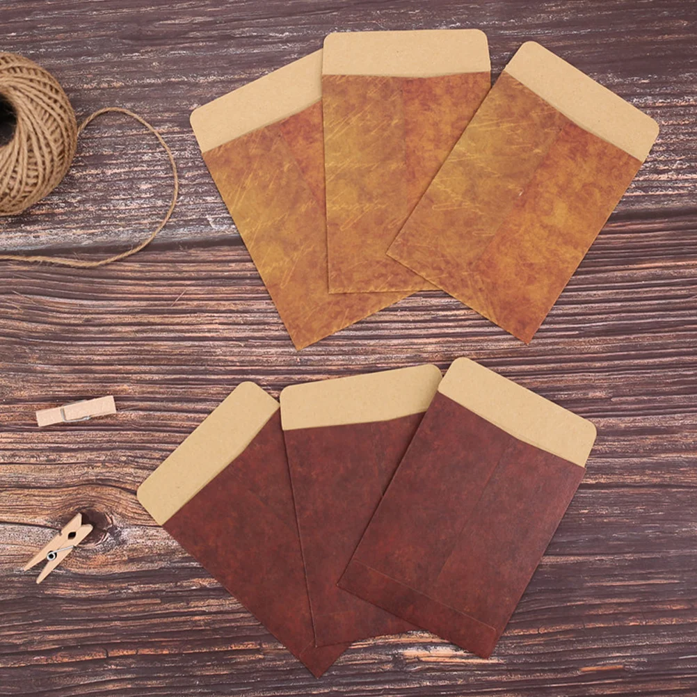 

50 Pcs Vintage Envelope Blank Cards Letter Photo Portable Envelopes Kraft Paper Gift Storage Party Wrapping