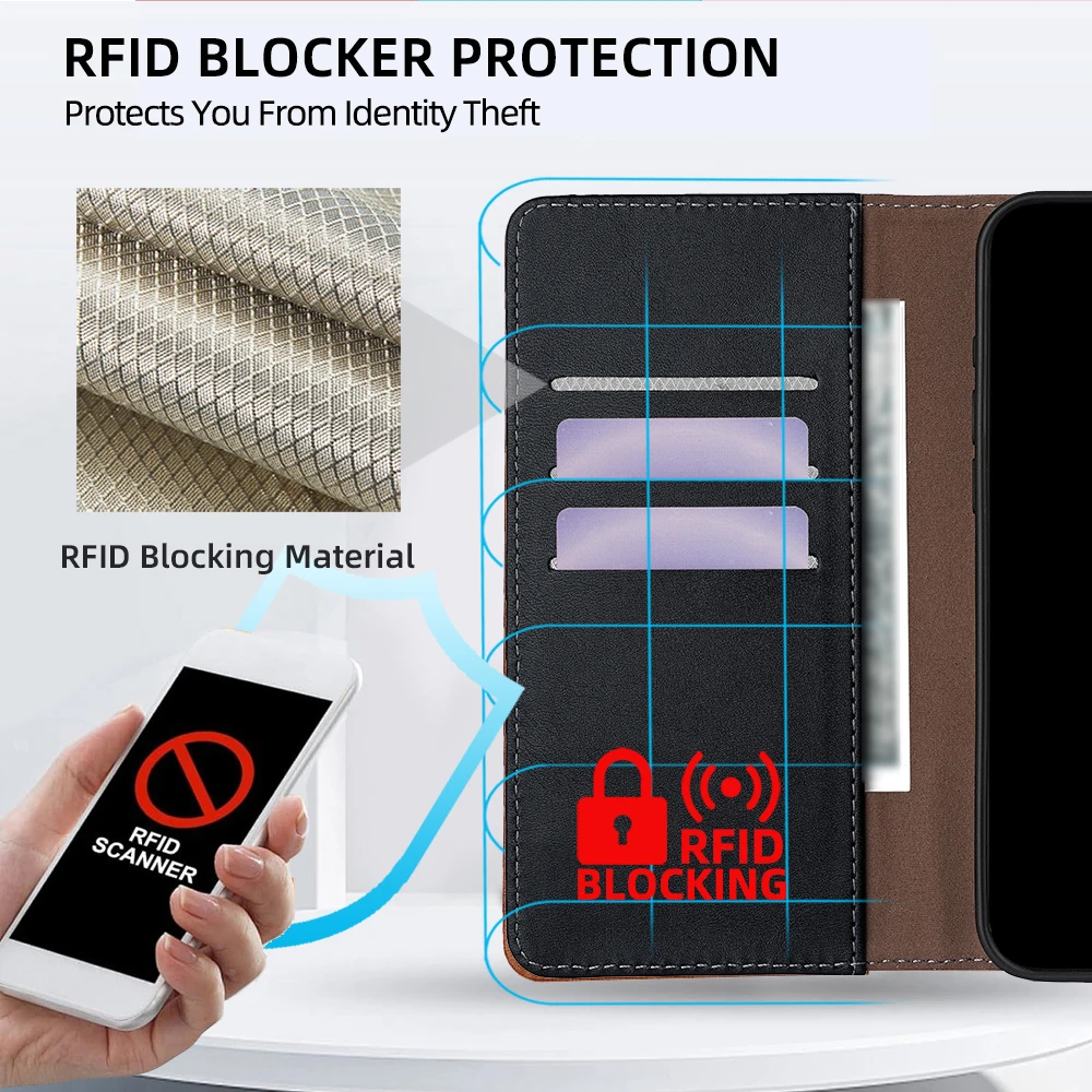 Sleek Business Magnetic Buckle Phone Case with Flip Cover Design