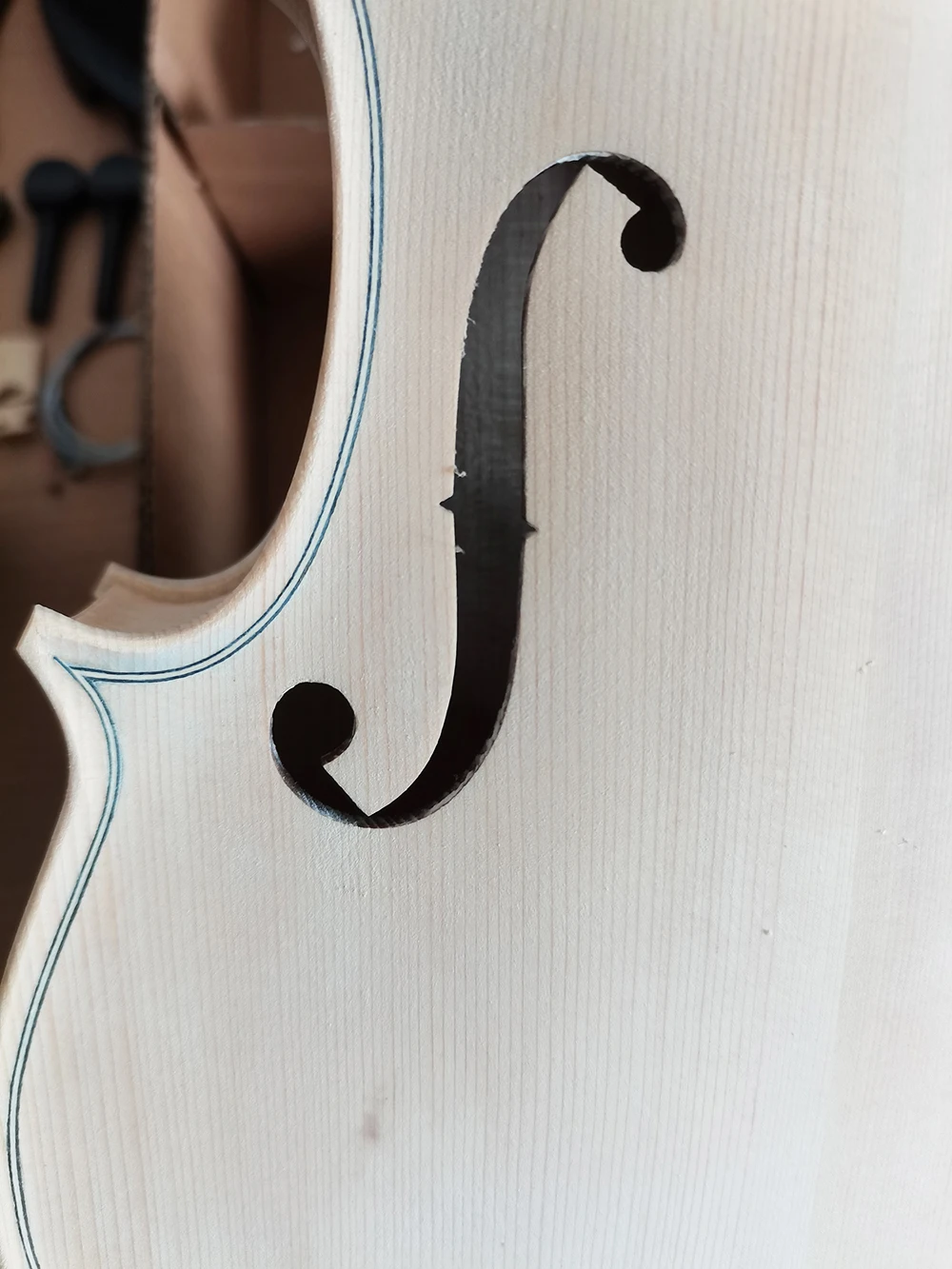Maple violin white embryo unfinished white wood violin 4/4 3/4 1/2 1/4 solid wood DIY violino Ebony jujube accessories
