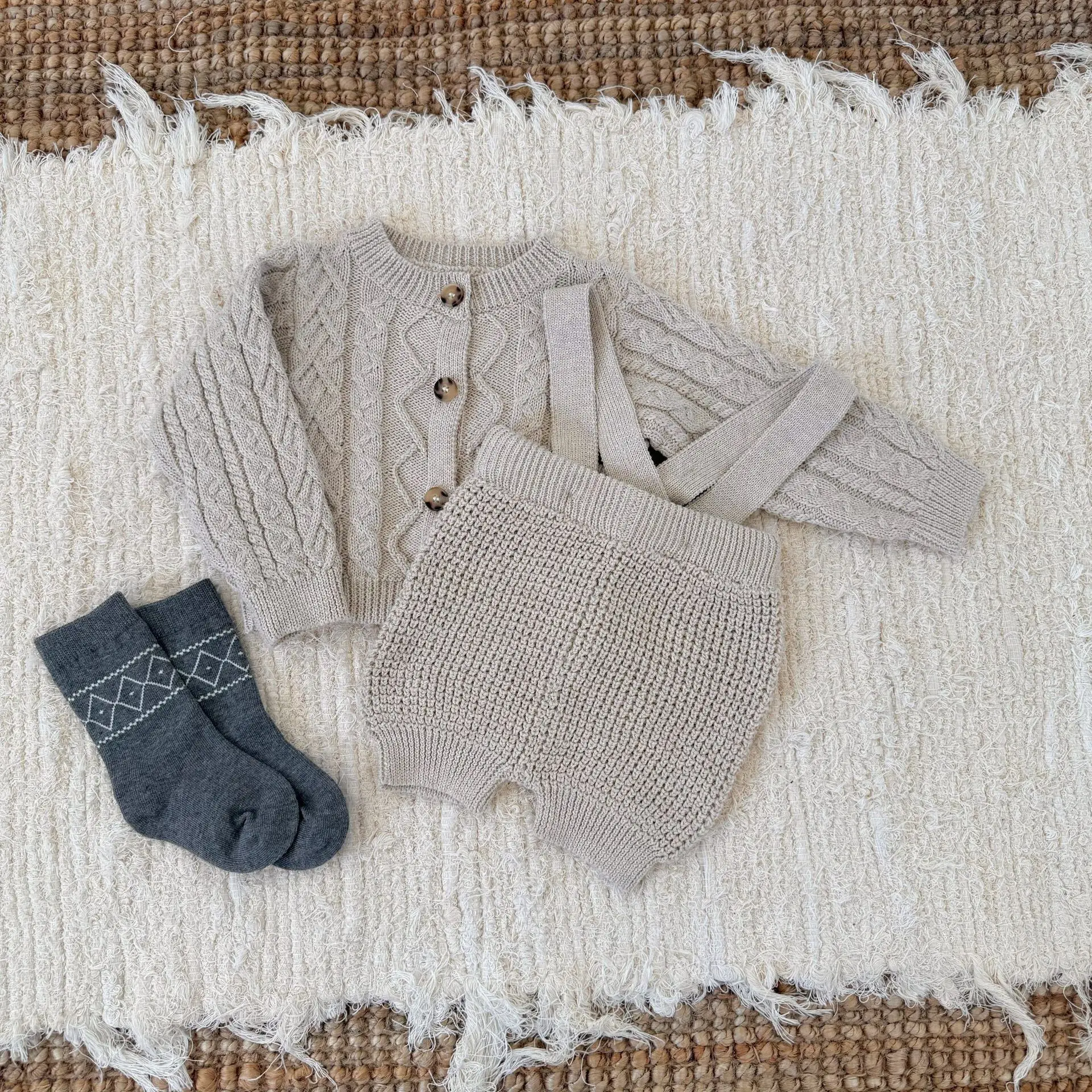 0-3세  스웨터 빈티지 남아 니트웨어 싱글 브레스트  니트 가디건 옵션 종합