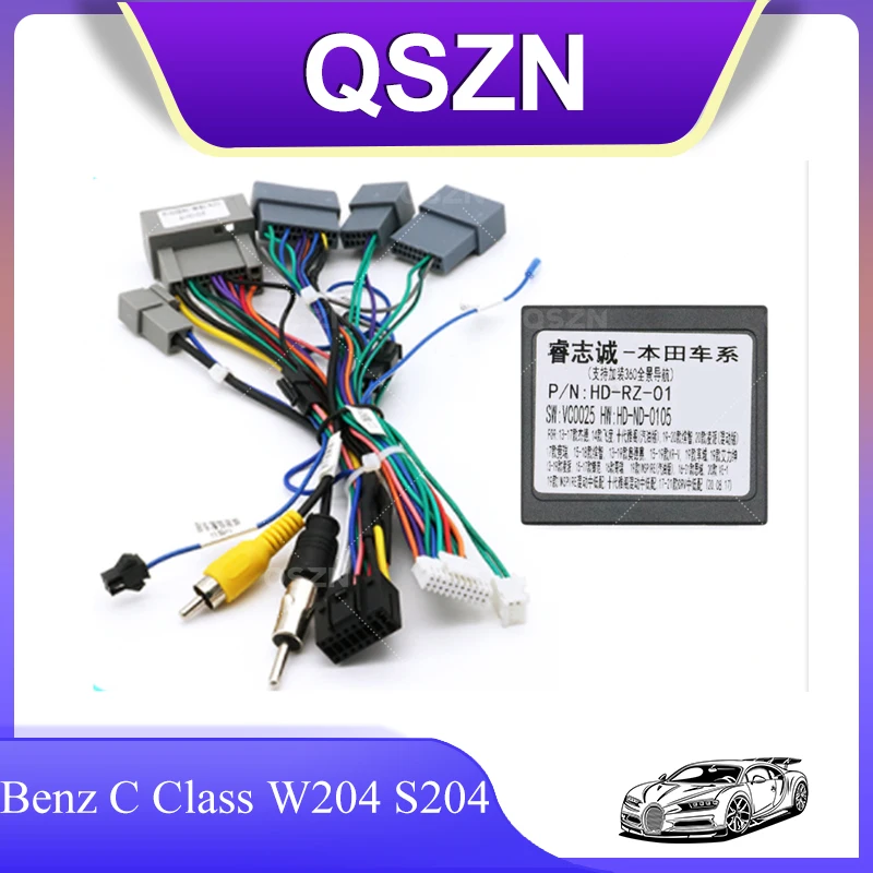 

Car Radio Canbus Box Decoder 2013-2015 HONDA For Benz C Class W204 S204 Harness Wiring Cable 16PIN Wiring Harness Power Cable