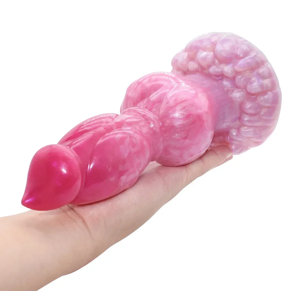 New Huge Dog Dildos Soft Silicone Anal Dildo with Powerful Suction Cup Realistic Dog Dick Animals Penis Lesbian Tools for women