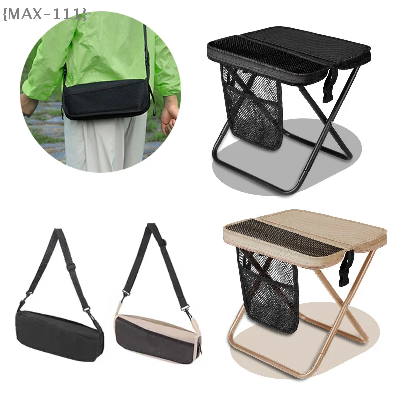 Tabouret sac à dos pliable F2-MAX111 - Mini chaise portable légère pour randonnée pêche