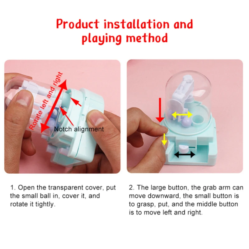 Mini Candy Catcher Catcher Toy Children Catch Ball Candy Game Hand Eye Game Activity Gift Puzzle Twist Candy Machine 4