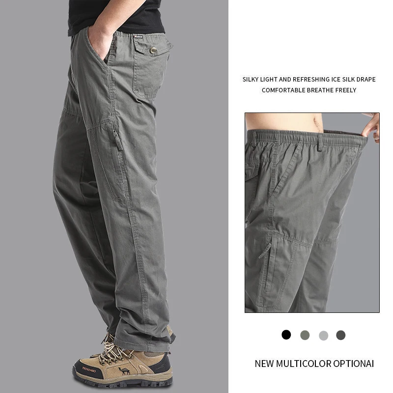 Men's Spring And Fall Seasons Casual Pants Outdoor Climbing Jogging Sports Pants New Pockets Large Capacity Trend Simple
