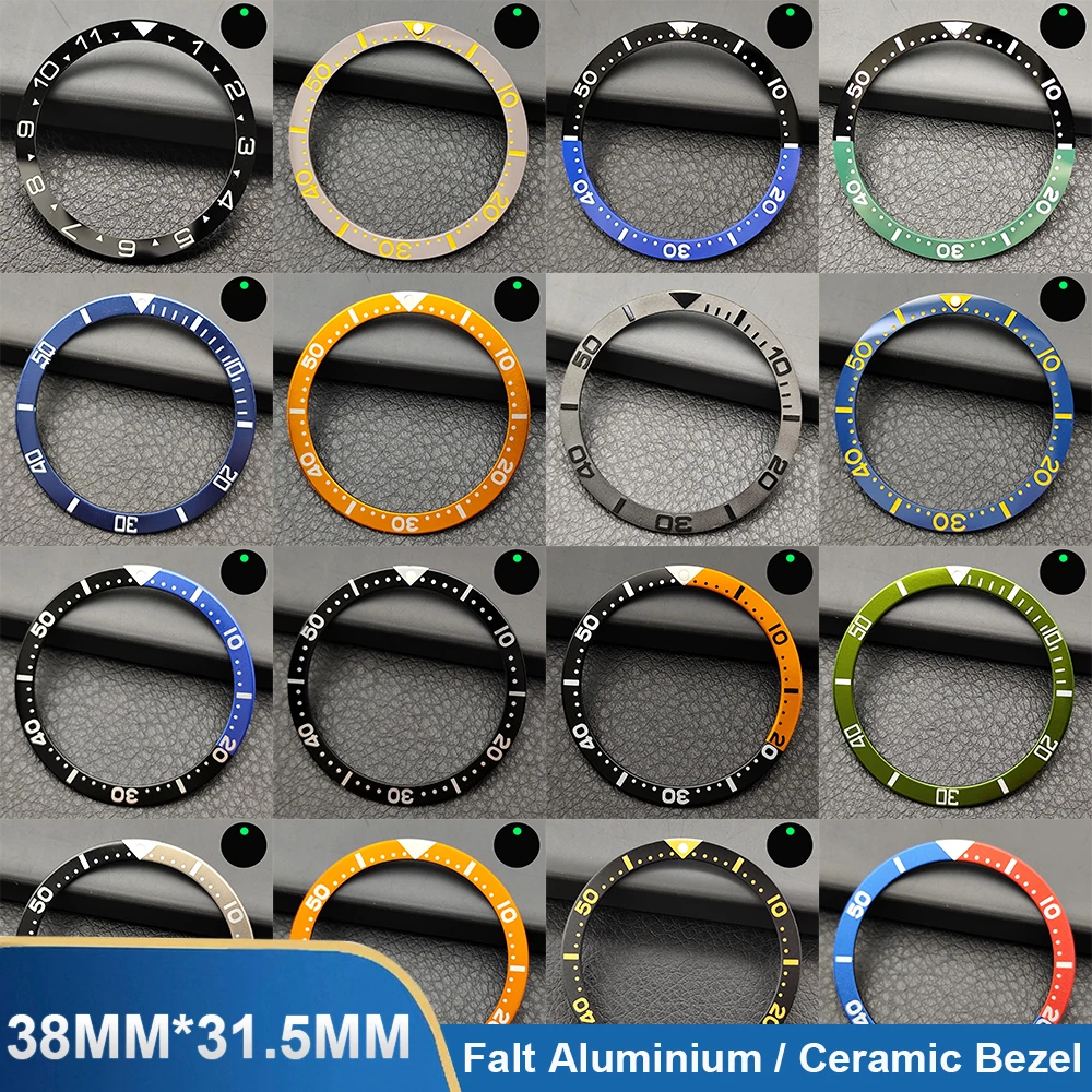 Fashionable Flat Aluminum/Ceramic Watch Bezel Insert - Men's 38mm Watch Accessory