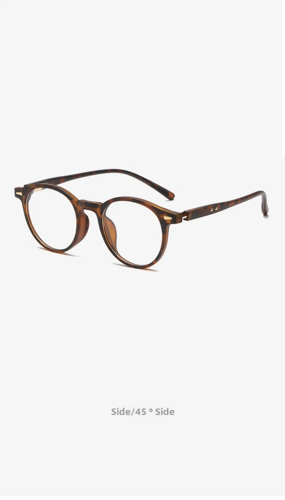 2025 Neue Retro-Klassische Damen Anti-Blaulicht-Brille Ultraleichte Runde Klare Gläser Langlebiger Augenschutz Brillengestell – Detail 19