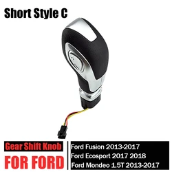 Sleek Black and Silver Automatic Gear Shift Knob (C)