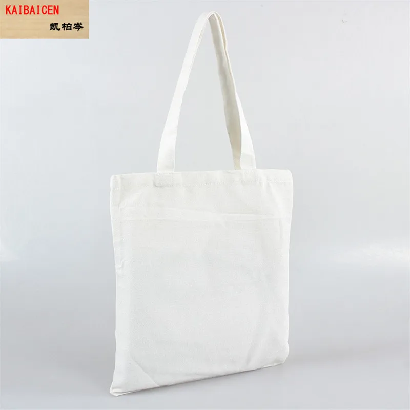 5pcs/Lot Blank Sublimation Tote Bag Reusable Beach Bag Linen Casual Women's  Shoulder Bag Foldable Shopping Bag